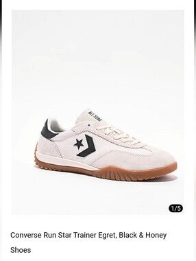 Converse Men's Low-Top Suede Sneaker in Off-White with Black Accents